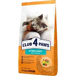 Сухой корм для для стерилизованных котов Club 4 Paws Premium Sterilised 14 кг (B4630701)