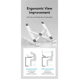 Підставка до ноутбука VENTION Laptop X-type Stand White ABS 83-170мм (KDNW0) - мініатюра 4