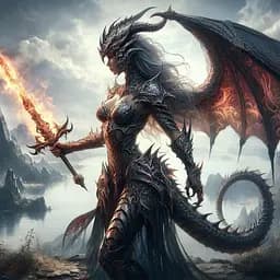 Классический пазл Девушка дракон, А3, Деревянная коробка 200 элементов.