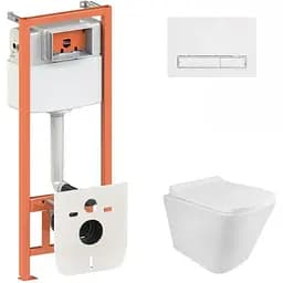 Набір Q-tap інсталяція 3 в 1 Nest QT0133M425 з панеллю змиву лінійною QT0111M08V1384W + унітаз з сидінням Tern QT1733052ERW