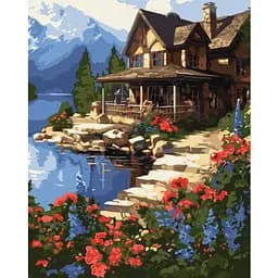 Картина за номерами Ideyka Будиночок біля моря ©art_selena_ua KHO6325 40х50 см