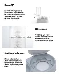 Подвійна миска для тварин котів та собак з автоматичною напувалкою 500 мл Semi 13х38х22 см fit0014738 - мініатюра 5