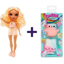  Набор: кукла Rainbow High ОРР Georgia Bloom + мягкая игрушка-антистресс Fluffie Stuffiez Minis S3 в ассортименте 