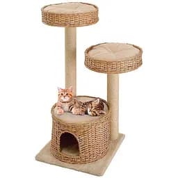 Игровой комплекс для кошек с полочками, спальным местом и колоннами из сизаля Ferplast AMIR