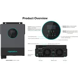 Інвертор Marsriva MR-SPH4200 TWIN Single-phase Off-Grid Solar lnverter, Built-in feed-in grid functi - мініатюра 5