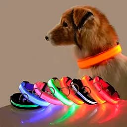 Нашийник для собак Led 2 S, що світиться, на батарейках рожевий 35-43 см - мініатюра 2