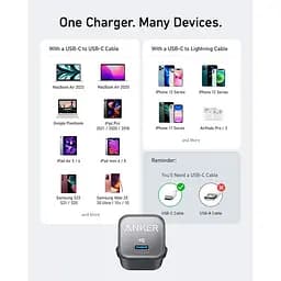 Зарядний пристрій адаптер Anker PowerPort 511 Nano 3 30 W (1 Port USB-C) A2147G21 біле - мініатюра 6