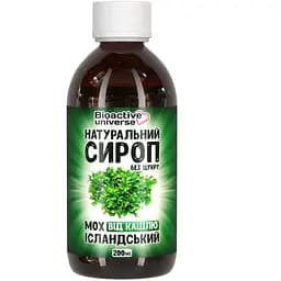 Сироп исландский мох от кашля, для здоровья легких и бронхов, без сахара, 200мл