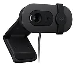 Веб-камера Logitech Brio 100 Graphite 1920x1080 / 30 fps фіксований фокус мікрофон кут огляду 58° RightLight 2 USB 1 м (960-001585) пошкоджено упаковку - мініатюра 3
