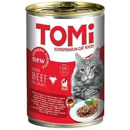 Вологий корм TOMi Beef яловичина консерви для котів, банку 400г