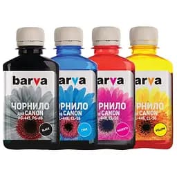 Комплект чернил Barva Canon PG-445/PG-46 + CL-446/CL-56, C/M/Y/K, 4 x 180 г чернил (CPG445-180-MP)