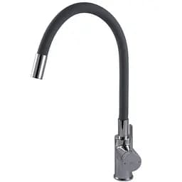 Змішувач кухонний TOPAZ MODERNO TMD-8853-H78A-GR поворотний латунний для миття посуду з гофрогусаком - мініатюра 2