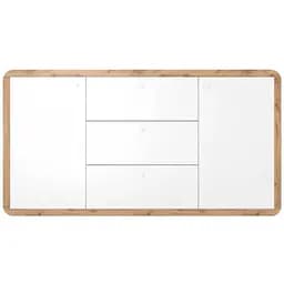 Комод в гостиную Гербор Ски КОМ2D3S Нимфея альба/Дуб аппалачи (GRB-1158)