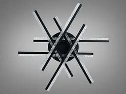 Стельова LED-люстра Diasha MX3087/6BK, геометрія, Ø72 см, 86 W - мініатюра 5
