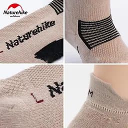 Низькі шкарпетки Naturehike NH21FS014 2 пари (Бежові + чорні) розмір М (36-39) - мініатюра 4