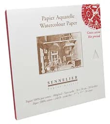 Склейка для акварелі Sennelier, 20 аркушів, гаряче пресування, 300 г/м, 20x20 см - мініатюра 2