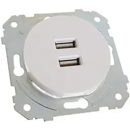 Розетка Brille біла WB-2USB wh (42-291) - мініатюра 4