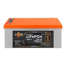 Акумулятор LP LiFePO4 для ДБЖ LCD 24V (25,6V) - 230 Ah (5888Wh) (BMS 150A/75A) пластик