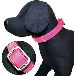 Нашийник для собак Croci LEATHERETTTTTE екошкіра/нейлон 26-34 см (рожевий лак)