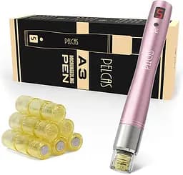 Ручка для микроиглы PELCAS Автоматический аппликатор для сыворотки Микроиглы 5 скоростей с ЖК-экраном Type-C