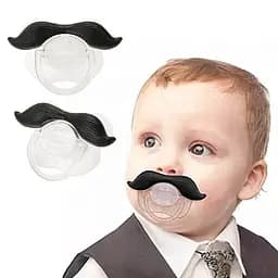 Силіконова соска пустушка ортодонтична Вуса для новонароджених Англійські