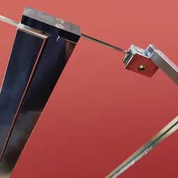 Шторки скляні на ванну Koer SR BS03-95x140-TR-01 прозоре скло 6 мм, хром KR5402, Універсальна, прозорий, хром - мініатюра 5