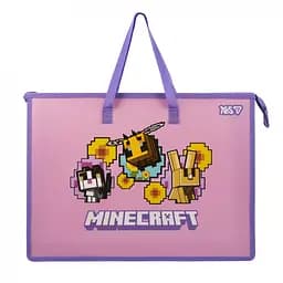 Папка - портфель Yes FC на блискавці з тканинними ручками Minecraft Bees (492358)