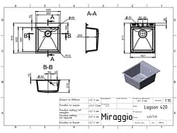 Кухонна мийка Miraggio Lagoon 420 white 0002222, Білий - мініатюра 2