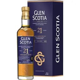 Віскі Glen Scotia 21 yo Campbeltown Single Malt Scotch Whisky 46% 0.7 л в подарунковій упаковці