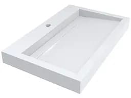 Умивальник Miraggio AGNESS 750 (0000153) Miramarble, Глянцевий, Накладний/Врізний, Білий