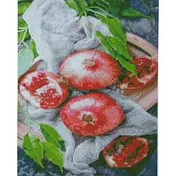 Алмазна мозаїка Strateg ПРЕМІУМ Гранатовий смак розміром 40х50 см (D0011)