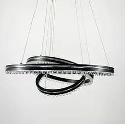 Черная LED люстра на 3 кольца с хромированной полоской Line.F A 55060/3P BK+CR