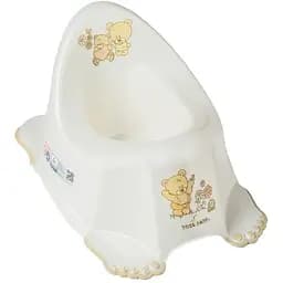 Горщик дитячий Tega Baby антиковзкий Teddy Bear white pearl