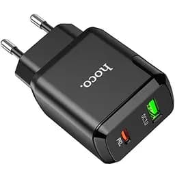 Зарядний пристрій Hoco 1USB + Type-C N5 PD20W+QC3.0 3A Black - мініатюра 2