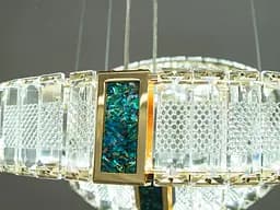 Кришталева світлодіодна LED люстра для високих стель Diasha 81028-500+300G - мініатюра 4