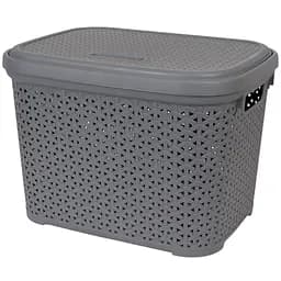 Уцінка. Кошик Diomedea з кришкою 44.5x33.6x31 см 30 л сірий (К14-130)  