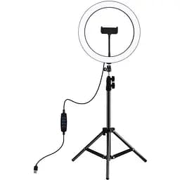 Кільцева USB LED лампа Puluz PKT3056B 11.8+ штатив 1.1 м