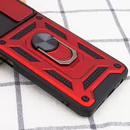 Ударостійкий чохол Camshield Serge Ring Xiaomi 11T / 11T Pro Червоний, TPU+PC, Шторка на камеру - мініатюра 4