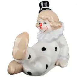 Декоративна фігурка Lefard Клоун 14 см біла с бежевим