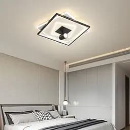 Потолочная LED люстра в черно-белом корпусе Line.F MJ 51-500*500 BK+WT