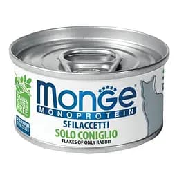 Вологий корм Monge Cаt Monoprotein м'ясні пластівці кролик, 80 г (70007177) - мініатюра 2