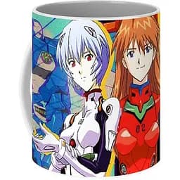 Кружка GeekLand Evangelion Евангелион Рей против Аска EV 02.01 330 мл белая