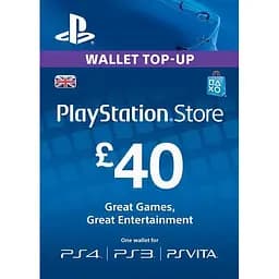 Цифровий код Соні PlayStation Network поповнення гаманця рахунку свого облікового запису на суму 40£ GBP UK-регіон
