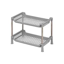 Этажерка Fabrika Home 2-х ярусная 27.5 х 17 х 22 см Серая (FK0247)