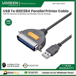 Кабель UGREEN USB to IEEE1284 Parallel Printer Cable 2 м 20225 - мініатюра 2