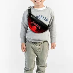 Сумка-бананка детская Чёрный клевер - Аниме 32х15см,через плечо для мальчика (00303)