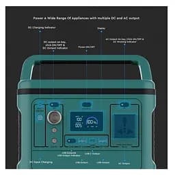 Портативная зарядная станция V-TAC VT606 230В 500W, 26,2Ah 568Wh - мініатюра 8