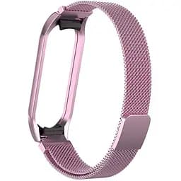 Ремінець Milanese Loop Design для Xiaomi Mi Band 7 Rose Pink