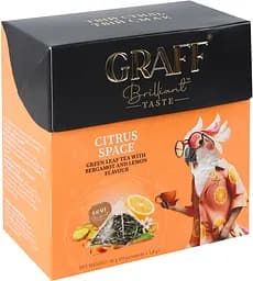 Чай зелений Graff Citrus space у пірамідках 36 г (20 шт. х 1.8 г) 