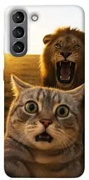 Чохол Demsky Shocked cat and lion для Samsung Galaxy S21